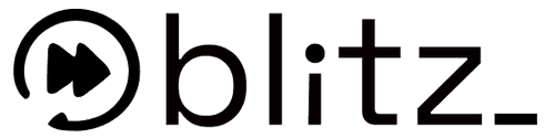 blitz. black wordmark